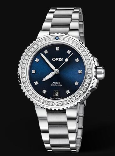 Oris Aquis Date Diamonds 36.5mm Replica Watch 01 733 7731 4995-07 8 18 05P